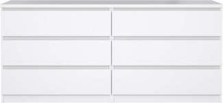ebuy24 Kommode Naia Kommode 6 Schubladen weiß hochglanz.
