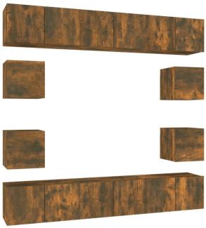 10-tlg. TV-Schrank-Set Räuchereiche Holzwerkstoff [3120215]