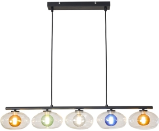 ECO Light 9460 S-5 COL Pendelleuchte URANUS 5-flammig Glas bunt