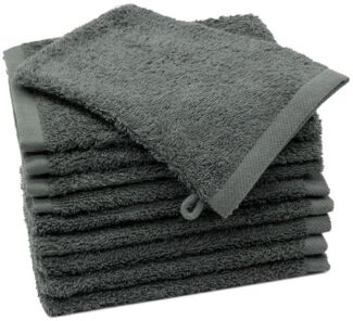 ZOLLNER Waschlappen, (10-St), 17x21 cm, 100% Baumwolle