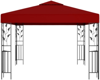 vidaXL Pavillon 3x3 m Weinrot 47947