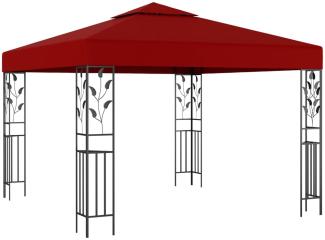 vidaXL Pavillon 3x3 m Weinrot 47947