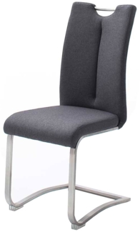 Schwingstuhl Miraflor / Artos, Edelstahl, Stoff, Webstoff, Anthrazit, 45 x 102 x 58 cm