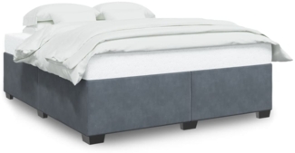 vidaXL Bettgestell ohne Matratze Dunkelgrau 200x200 cm Samt 3284656