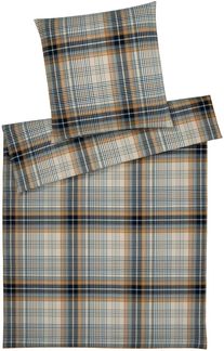 Elegante Flanell Bettwäsche Holmes 26005-3 senfgelb 135x200