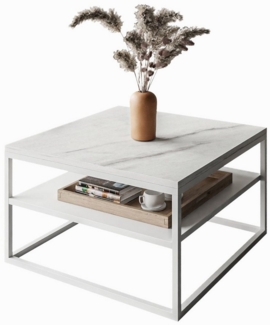 Lookway Couchtisch NOVA MARMOR mit Ablage (1x Tisch), Breite: 68,5 cm