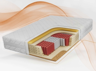 7-Zonen-Multipocketmatratze mit Visco- & Kaltschaum-Schichten – ergonomisch, punktelastisch & atmungsaktiv – Härtegrad H3/H4 – 160 x 200 cm – ELORI – SIVO