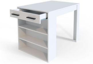 Esszimmertisch Repose Weiß 67 x 100 cm Vicco