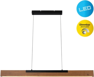 näve LED Pendelleuchte Wilma, Dimmfunktion, Memoryfunktion, LED wechselbar, Warmweiß, mit Holz, dimmbar per Wandschalter, Memoryfunktion, höhenverstellbar