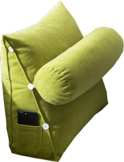 Coonoor Rückenkissen Keilkissen Dreieckiges Lesekissen Kissen mit Verstellbarer Nacken, Rückenstütze Rückenlehnenkissen für Sofa Bett Kopfteil