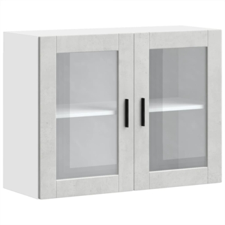 vidaXL Küchen-Hängeschrank mit Glastür Porto Betongrau 854091