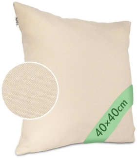 Kisska Dekokissen Kissenhülle TIZI MIT oder OHNE Füllung Kissenbezug Zierkissen, Kissenüberzug - Kissenhusse ohne Füllung 40x40 cm Tizi Leinen-Optik