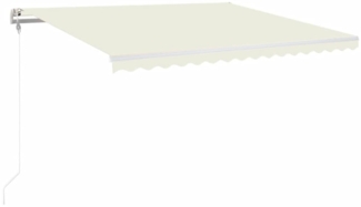 vidaXL Markise Automatisch Einziehbar 400x350 cm Creme 3068987