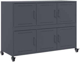 vidaXL Sideboard Anthrazit 100,5x39x72 cm Stahl 846742