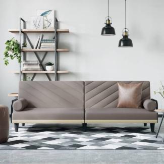 vidaXL Schlafsofa mit Armlehnen Taupe Stoff