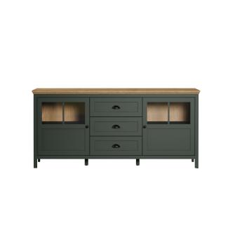 Trendteam 'Stanton' Sideboard, Tannengrün Dekor/Evoke Eiche Nachbildung, B/H/T: 185 / 86 / 45 cm