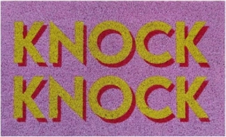 Giftcompany Fußmatte Fußmatte aus Kokosfasern Knock Knock (75x45cm)