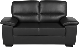 2-Sitzer Sofa Kunstleder schwarz VOGAR