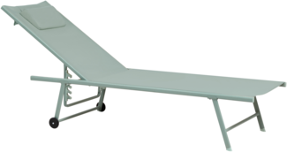 Gartenliege 2er Set SORONI Metall Hellgrün