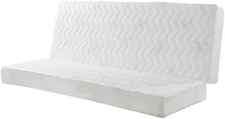 Vente-unique - ALOHA Matratze Stoff Weiß - B 130 cm x H 16 cm x L 190 cm