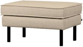 Hocker Rodeo aus Boucle-Stoff, Beige