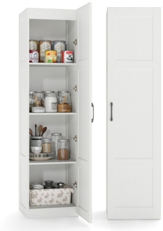 COSTWAY Vorratsschrank Hochschrank schmal, Bodenschrank mit Tür 40 x 37,5 x 150 cm
