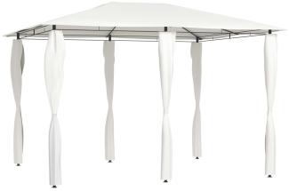 vidaXL Pavillon mit Pfostenabdeckungen 3x4x2,6 m Creme 160 g/m² 313611