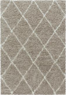 Hochflor Teppich Adriana rechteckig - 240x340 cm - Beige