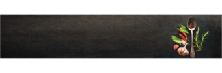 vidaXL Küchenteppich Waschbar Gewürze 60x300 cm Samt 4005613