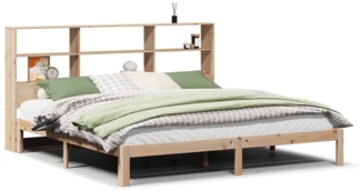 vidaXL Massivholzbett mit Regal ohne Matratze 180x200 cm Kiefer 3322568