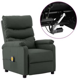 vidaXL Elektrischer Massagesessel Grau Kunstleder [3073680]
