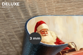 MuchoWow Platzset Weihnachten - Schlitten - Weihnachtsmann, (6-St), Platzsets, Tischset, Abwaschbar, Tischsets, Platzdeckchen