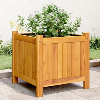 vidaXL Pflanzkübel mit Einlage 42x42x40 cm Massivholz Akazie 366434
