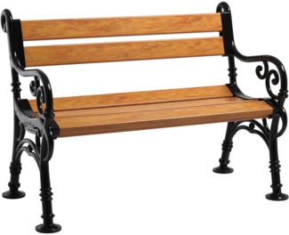 BLOME 2er-Bank Linderhof 115 cm Holzoptik Vollkunststoff