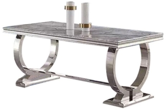 JVmoebel Esstisch Designer Rechteckiger Esstisch Esszimmer Möbel Luxus Edelstahltische (1-St, 1x nur Esstisch ohne Stühle), Made in Europa