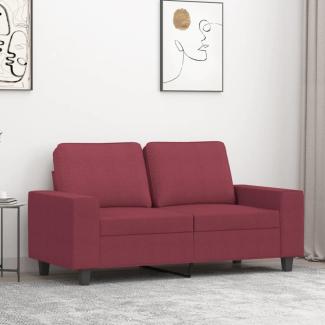 vidaXL 2-Sitzer-Sofa Weinrot 120 cm Stoff 359389