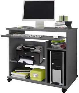 bv-vertrieb Computertisch Computertisch 90x50 cm, PC Tisch auf Rollen, Schreibtisch, auf Rollen