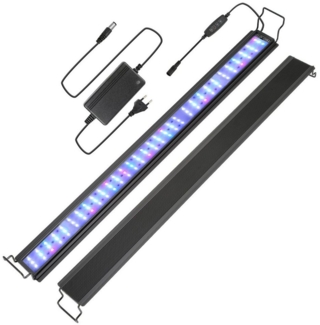 Clanmacy LED Aquariumleuchte 10-45W LED Aquarium-Beleuchtung RGB, Länge verstellbar, Energiesparend, 36W für 87-110cm
