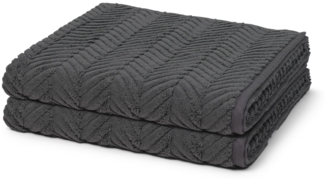 Ross Sensual Skin Zopf 2 tlg. Frottier-Set - 2 X Duschtuch (75 X 140cm) - 500 g/m2 - Anthrazit