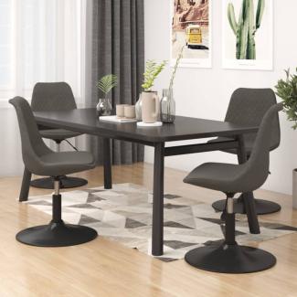 vidaXL Esszimmerstühle 4 Stk. Drehbar Dunkelgrau Samt 338373