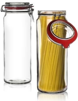 BigDean 3er Set Vorratsgläser 2160ml - Einmachgläser Spaghetti Glas mit Deckel & Bügelverschluss - Made in Germany - Drahtbügelgläser zum luftdichten Aufbewahren, Einlegen & Einkochen - Glas