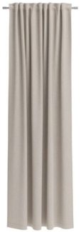 Neutex for you! Vorhang Gardine Verde Eco nachhaltig mit Schlaufen uni Taupe 137x245cm (BxH), Smokband, halbtransparent, Kunstfaser, made in Germany