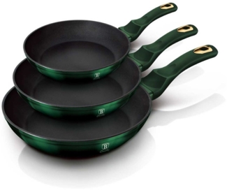 Berlinger Haus Berlinger Haus Set mit 3 Granitpfannen 20/24/28 cm Metallic Emerald BH6168F