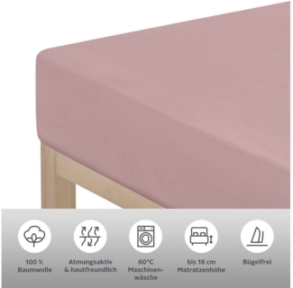 OTTO home Spannbettlaken PHYSALIS Comfort, Jersey, Gummizug: rundum, (1 Stück), Baumwolle 150 g/m², Matratzen bis 20 cm Höhe, Bettlaken, Spannbetttuch