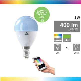 Eglo 11672 Smart Light Connect LED Leuchtmittel E14 P50 5W BLE/RGB/CCT
