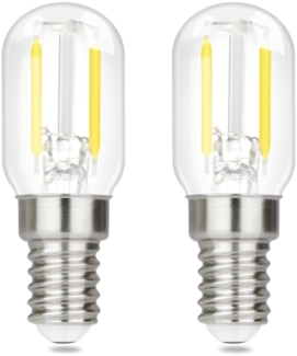ZMH LED-Lampen, LED-Birnen, Vintage-Glühbirnen, E14, T22, 2 W, E14-Glühbirnen, 4 Stück, Kaltweiß, 6000 K