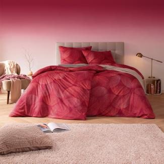 Estella Mako Interlock Jersey Bettwäsche Dora magenta|155x200 cm + 80x80 cm