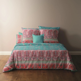 Bettwäsche Bassetti Mako Satin Genova T1 hellblau pink rosa 135x200