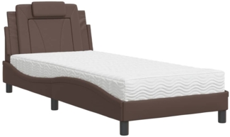 vidaXL Bett "Viana" mit Matratze Braun 80x200 cm Kunstleder 3208756
