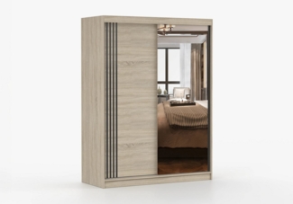 imoebel24 Schwebetürenschrank VISTA 07 150 cm - Sonoma / Sonoma